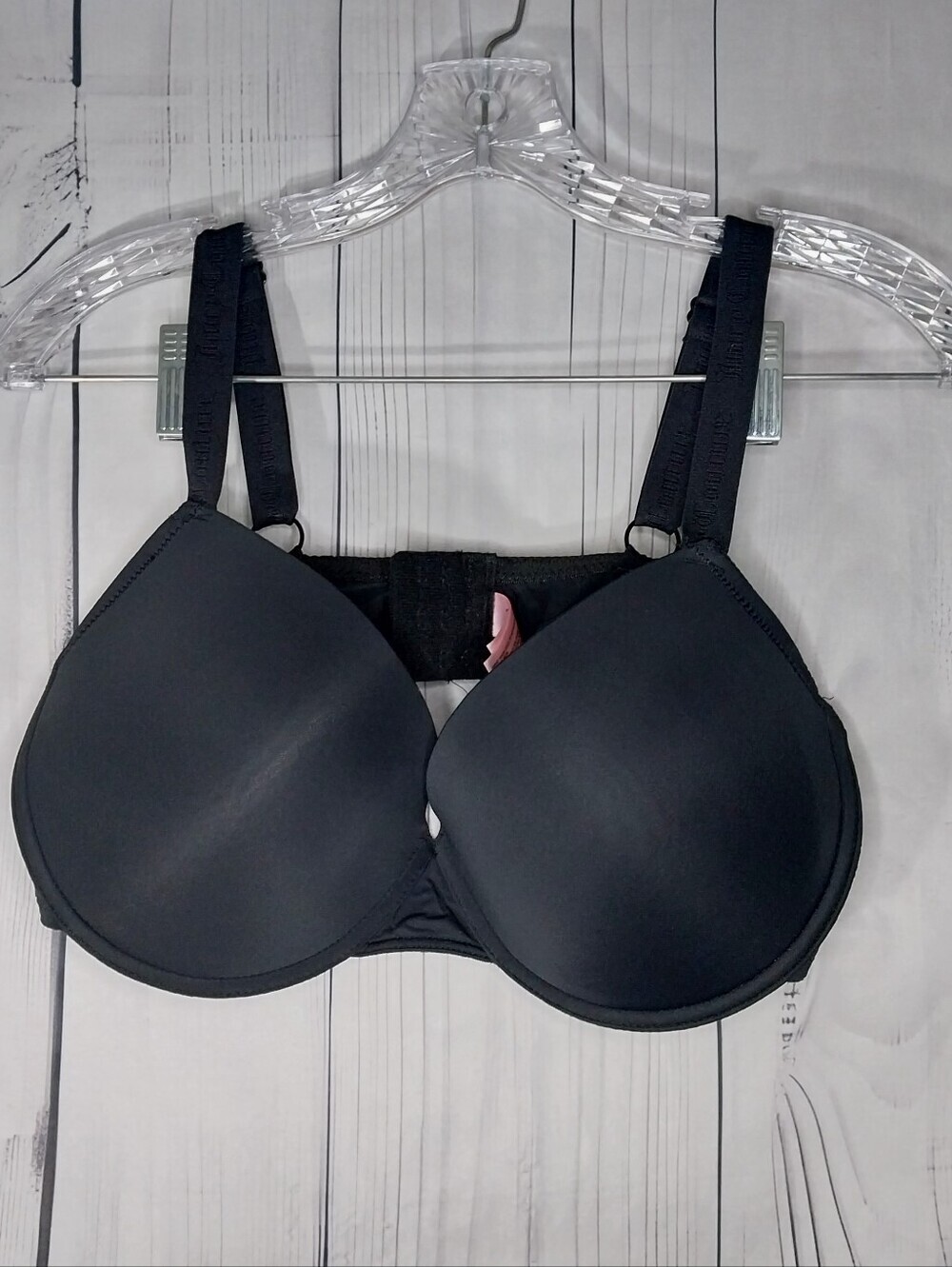 Juicy Couture Black Smooth T-Shirt Underwire Padded Bra 38DD